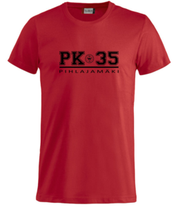 PK-35 T-paita lasten malli punainen