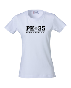 PK-35 T-paita valkoinen naisten leikkauksella