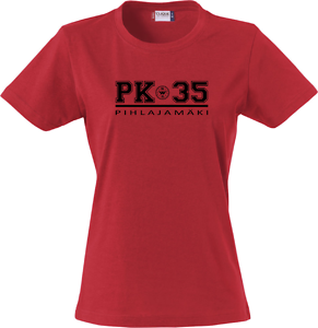 PK-35 T-paita punainen naisten leikkauksella