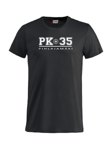 PK-35 T-paita musta unisex leikkauksella